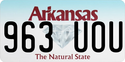 AR license plate 963UOU