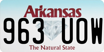 AR license plate 963UOW