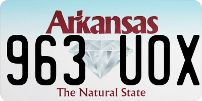 AR license plate 963UOX