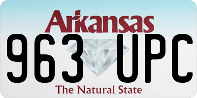 AR license plate 963UPC