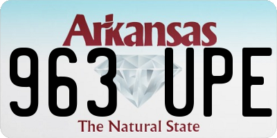 AR license plate 963UPE