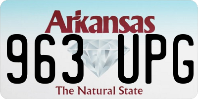 AR license plate 963UPG