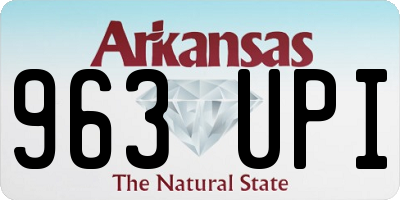 AR license plate 963UPI