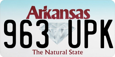 AR license plate 963UPK