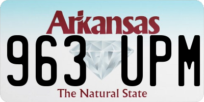 AR license plate 963UPM