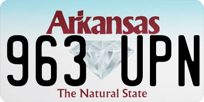 AR license plate 963UPN