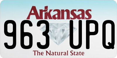 AR license plate 963UPQ