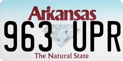AR license plate 963UPR