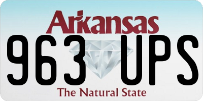 AR license plate 963UPS