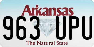 AR license plate 963UPU