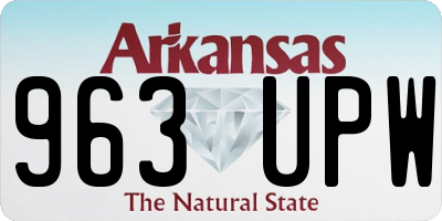 AR license plate 963UPW