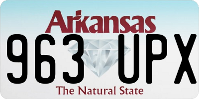 AR license plate 963UPX