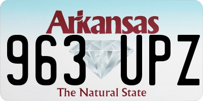 AR license plate 963UPZ