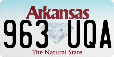 AR license plate 963UQA