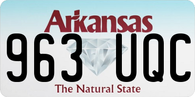 AR license plate 963UQC