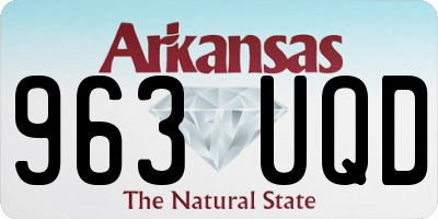 AR license plate 963UQD