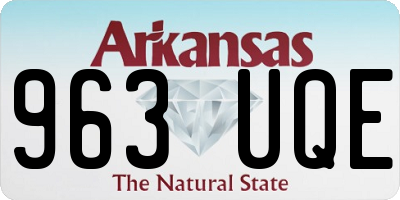 AR license plate 963UQE