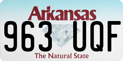AR license plate 963UQF