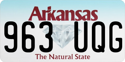 AR license plate 963UQG