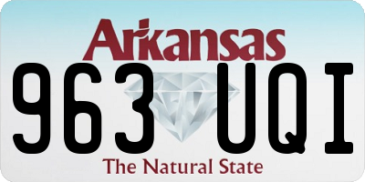 AR license plate 963UQI