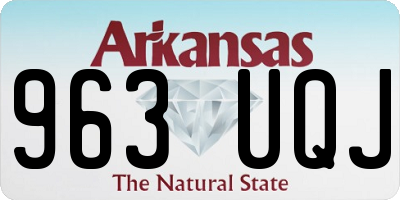 AR license plate 963UQJ