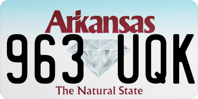 AR license plate 963UQK
