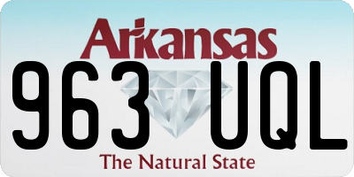 AR license plate 963UQL