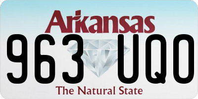 AR license plate 963UQO