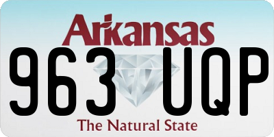 AR license plate 963UQP