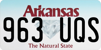 AR license plate 963UQS