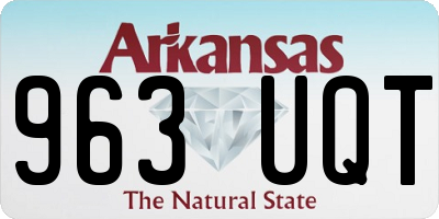 AR license plate 963UQT