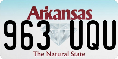 AR license plate 963UQU