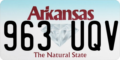 AR license plate 963UQV