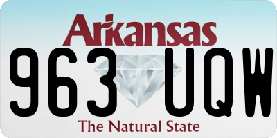 AR license plate 963UQW