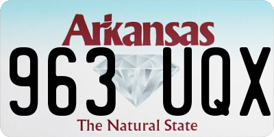 AR license plate 963UQX