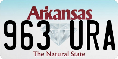 AR license plate 963URA