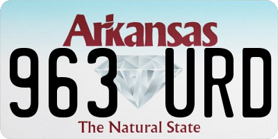 AR license plate 963URD