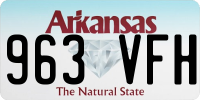 AR license plate 963VFH