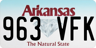 AR license plate 963VFK