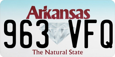 AR license plate 963VFQ