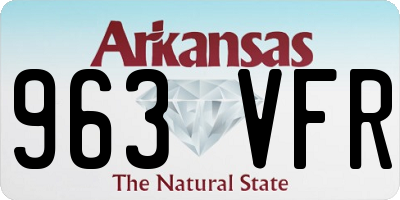 AR license plate 963VFR
