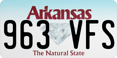 AR license plate 963VFS