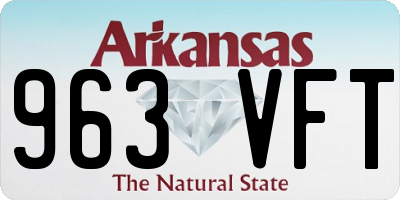 AR license plate 963VFT