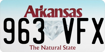 AR license plate 963VFX