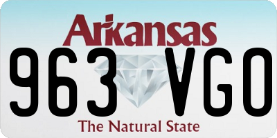AR license plate 963VGO