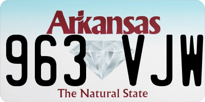 AR license plate 963VJW