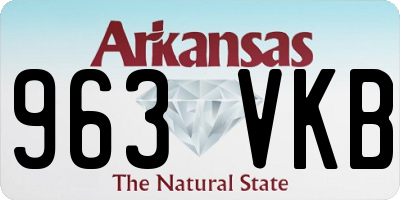 AR license plate 963VKB