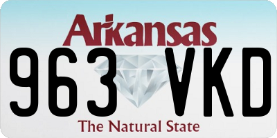 AR license plate 963VKD