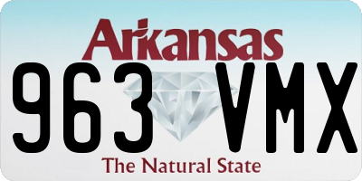 AR license plate 963VMX