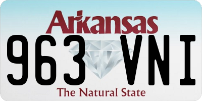 AR license plate 963VNI